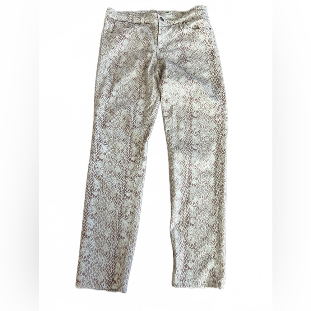 AG GOLDSCHMEID The Prima Ankle Snakeskin Print Jeans Women’s Size 30 33x28